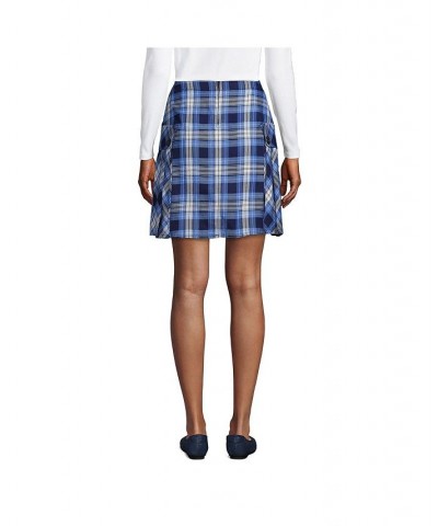 School Uniform Women's Side Pleat Plaid Skort Above Knee Hunter/Classic Navy Plaid $23.58 Skirts