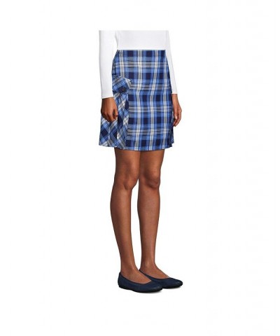 School Uniform Women's Side Pleat Plaid Skort Above Knee Hunter/Classic Navy Plaid $23.58 Skirts