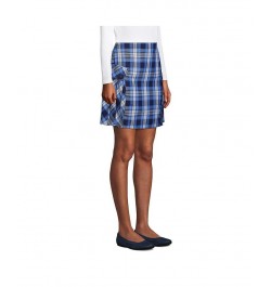 School Uniform Women's Side Pleat Plaid Skort Above Knee Hunter/Classic Navy Plaid $23.58 Skirts