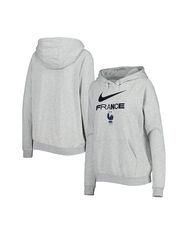 Women's Heather Gray France National Team Lockup Varsity Fleece Raglan Pullover Hoodie Heather Gray $36.00 Sweatshirts