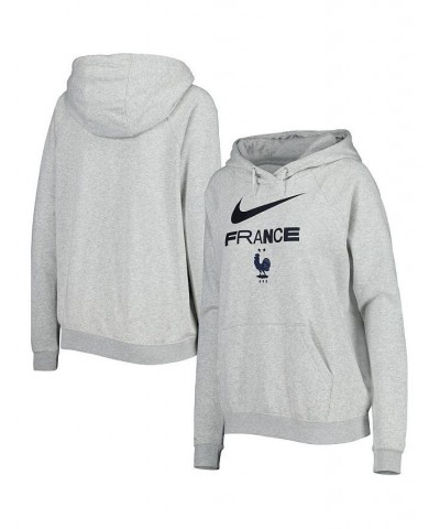 Women's Heather Gray France National Team Lockup Varsity Fleece Raglan Pullover Hoodie Heather Gray $36.00 Sweatshirts