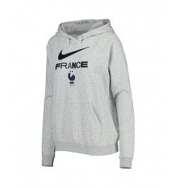 Women's Heather Gray France National Team Lockup Varsity Fleece Raglan Pullover Hoodie Heather Gray $36.00 Sweatshirts