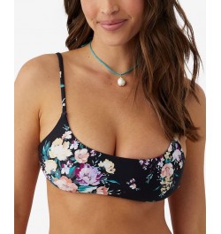 Juniors' Rosetta Surfside Tie-Back Bikini Top Black $28.05 Swimsuits