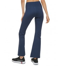 Women's High-Rise Flare-Leg Compression Pants Blue $22.26 Pants