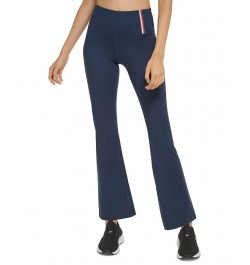 Women's High-Rise Flare-Leg Compression Pants Blue $22.26 Pants