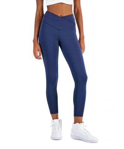 On Repeat Crossover-Waist 7/8th Length Legging Blue $12.53 Pants
