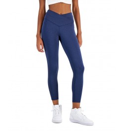 On Repeat Crossover-Waist 7/8th Length Legging Blue $12.53 Pants