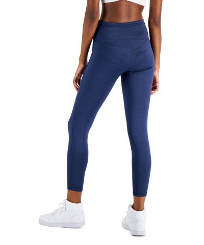 On Repeat Crossover-Waist 7/8th Length Legging Blue $12.53 Pants