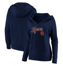 Plus Size Navy Detroit Tigers Core Team Lockup V-Neck Pullover Hoodie Navy $42.39 Sweatshirts