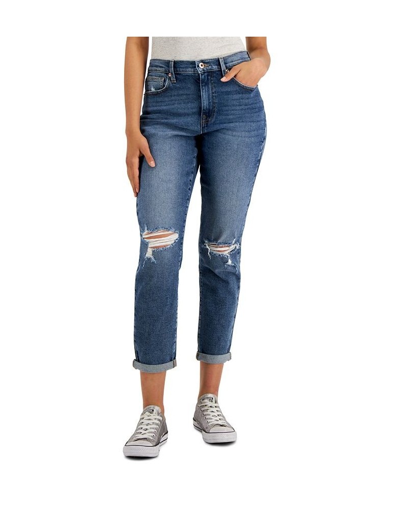 Juniors' Ripped Mom Jeans Rare Occurrence $17.99 Jeans