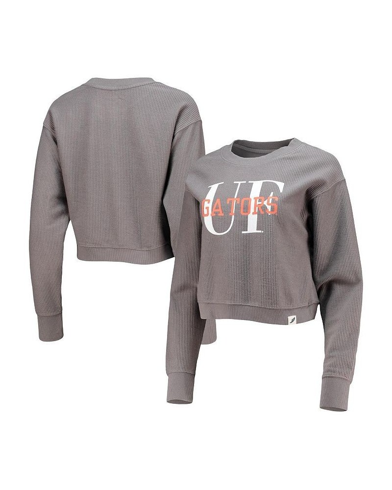 Women's Graphite Florida Gators Classic Corded Timber Crop Pullover Sweatshirt Graphite $36.80 Sweatshirts