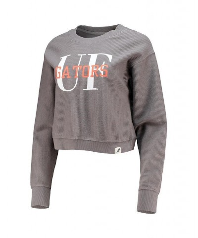 Women's Graphite Florida Gators Classic Corded Timber Crop Pullover Sweatshirt Graphite $36.80 Sweatshirts