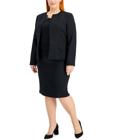 Plus Size Cardigan Jacket & Sheath Dress Black $85.80 Suits