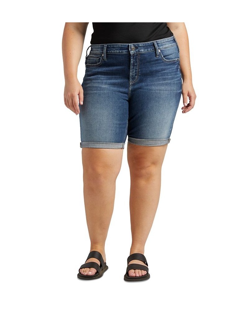 Plus Size Elyse Mid-Rise Bermuda Shorts Indigo $20.33 Shorts