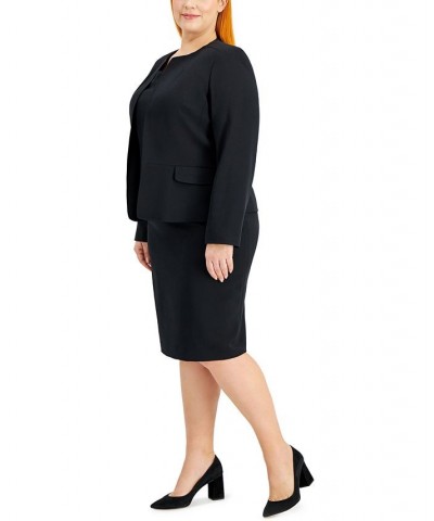 Plus Size Cardigan Jacket & Sheath Dress Black $85.80 Suits