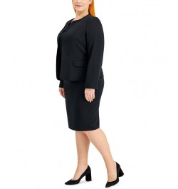 Plus Size Cardigan Jacket & Sheath Dress Black $85.80 Suits