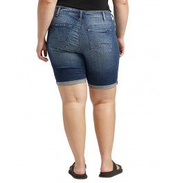 Plus Size Elyse Mid-Rise Bermuda Shorts Indigo $20.33 Shorts