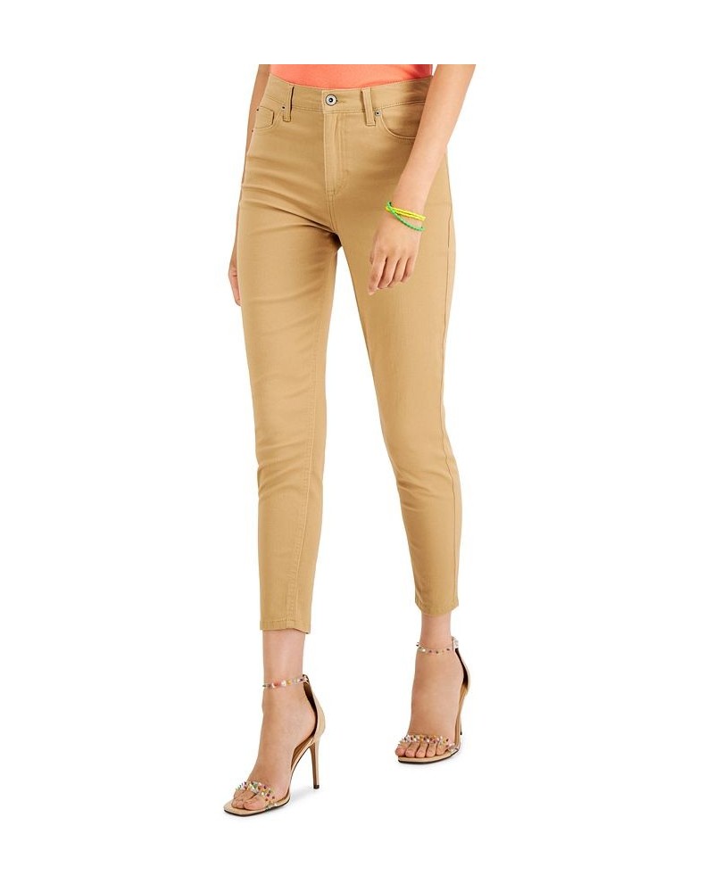 Juniors' Colored Ankle Jeans Tan/Beige $13.26 Jeans