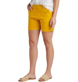 Women's Maddie Mid Rise Pull-On Shorts Yellow $27.84 Shorts