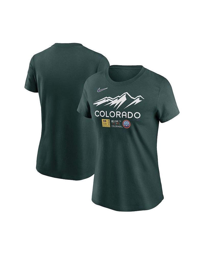 Women's Green Colorado Rockies 2022 City Connect Wordmark T-shirt Green $20.70 Tops