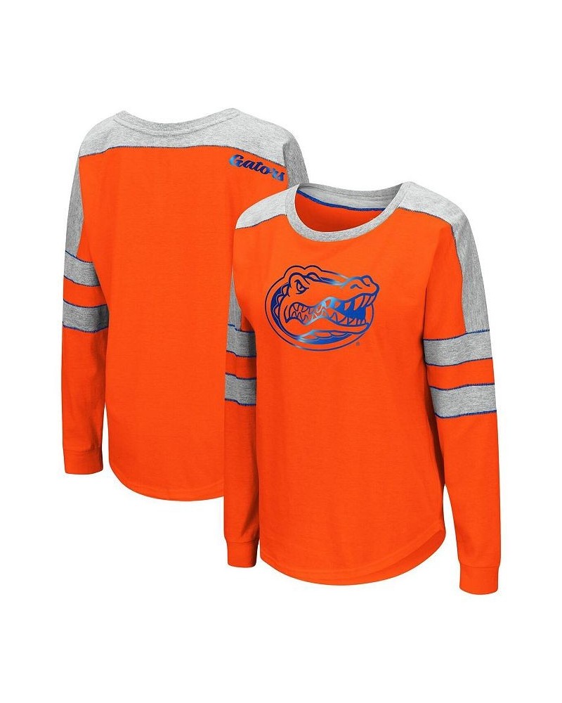 Women's Orange Florida Gators Trey Dolman Long Sleeve T-shirt Orange $20.70 Tops