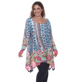 Plus Marlene Top/Tunic Silver $30.38 Tops