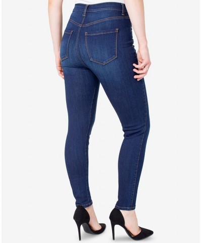 Juniors' Curvy Ultra High-Rise Skinny Jeans Blue $14.04 Jeans