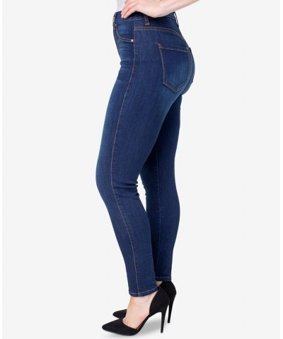 Juniors' Curvy Ultra High-Rise Skinny Jeans Blue $14.04 Jeans