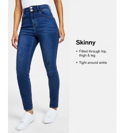 Juniors' Curvy Ultra High-Rise Skinny Jeans Blue $14.04 Jeans