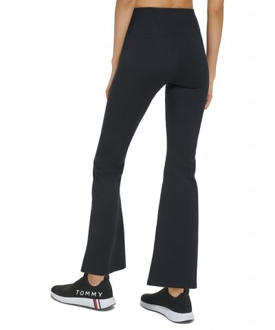 Women's High-Rise Flare-Leg Compression Pants Black $22.26 Pants