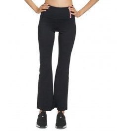 Women's High-Rise Flare-Leg Compression Pants Black $22.26 Pants