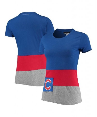 Women's Royal Chicago Cubs Fitted T-shirt Royal $27.60 Tops