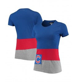 Women's Royal Chicago Cubs Fitted T-shirt Royal $27.60 Tops