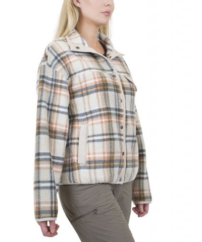 Women's Textured Sherpa Jacket Tan/Beige $26.88 Jackets