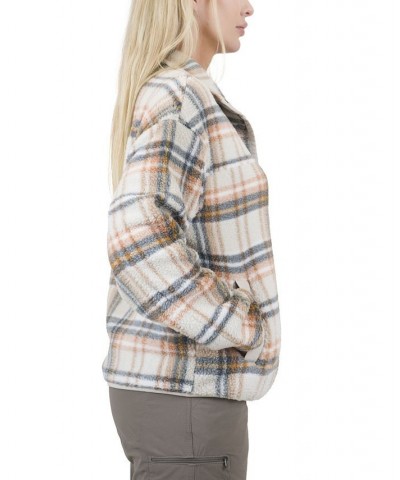 Women's Textured Sherpa Jacket Tan/Beige $26.88 Jackets