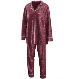 Women's Garnet Florida State Seminoles Long Sleeve Button-Up Shirt and Pants Sleep Set Garnet $42.39 Pajama