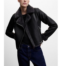 Women's Faux Shearling-Lined Jacket Black $57.20 Jackets