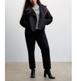 Women's Faux Shearling-Lined Jacket Black $57.20 Jackets