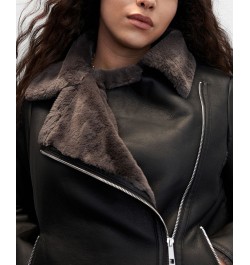 Women's Faux Shearling-Lined Jacket Black $57.20 Jackets