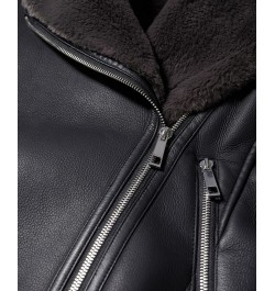 Women's Faux Shearling-Lined Jacket Black $57.20 Jackets