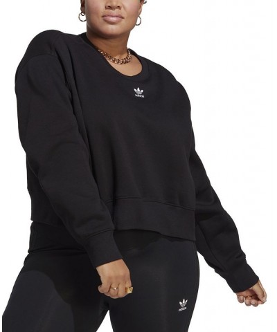 Plus Size Adicolor Essentials Crew Sweatshirt Black $21.00 Sweatshirts