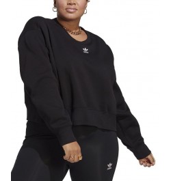 Plus Size Adicolor Essentials Crew Sweatshirt Black $21.00 Sweatshirts