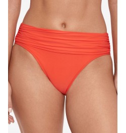 Beach Club Ruched Bikini Bottoms Orange $33.00 Swimsuits