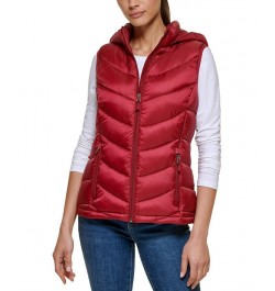 Women's Packable Hooded Puffer Vest Cloud White $16.40 Coats