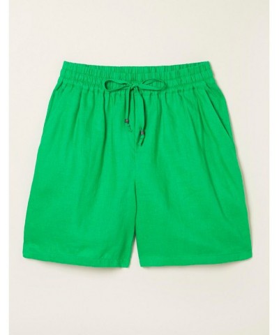 Women's Tenby Linen Shorts Bright green $38.54 Shorts