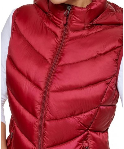 Women's Packable Hooded Puffer Vest Cloud White $16.40 Coats