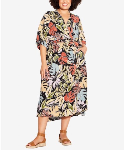 Plus Size Day Date Print Maxi Dress Dotty Palm $32.91 Dresses