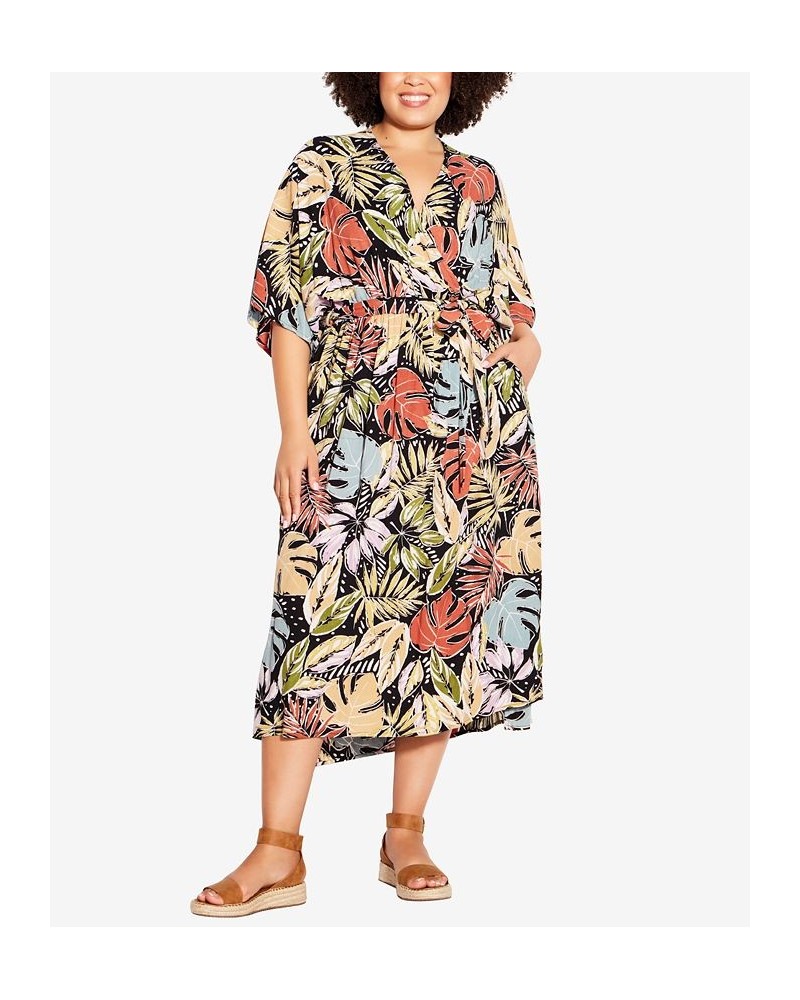 Plus Size Day Date Print Maxi Dress Dotty Palm $32.91 Dresses