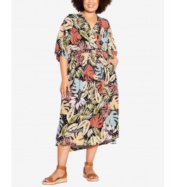 Plus Size Day Date Print Maxi Dress Dotty Palm $32.91 Dresses