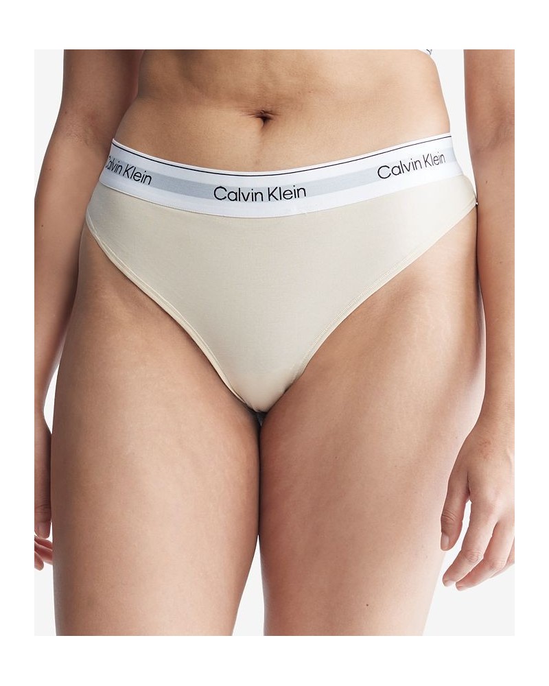 Plus Size Modern Naturals Thong Underwear QF7046 Tan/Beige $12.99 Panty